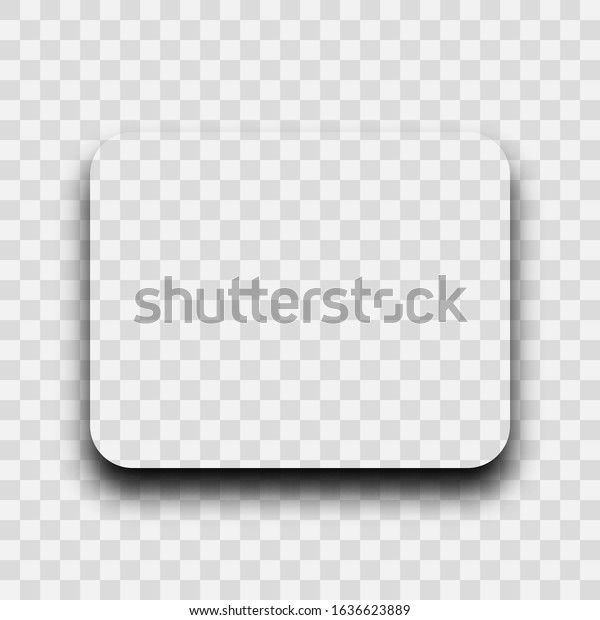Dark\
transparent realistic shadow. Rounded rectangle shadow isolated on\
transparent background. Vector\
illustration.