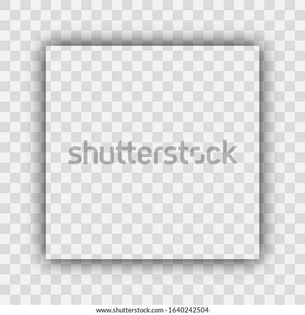 Dark transparent\
realistic shadow. Square shadow isolated on transparent background.\
Vector illustration.