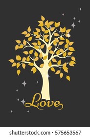 Dark tree art poster