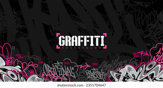 Dark Trendy Abstrakte Urban Style Hip Hop Graffiti Street Art Vektorgrafik Hintergrund Vorlage