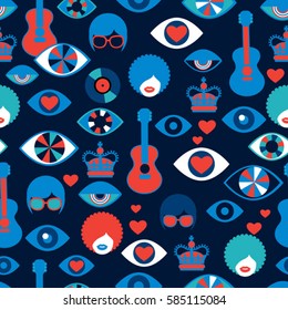 dark trendy vector seamless british pattern