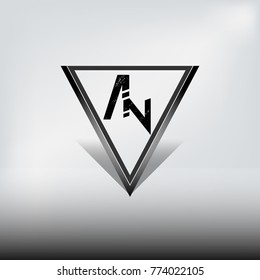 AN DARK TRIANGLE LOGO with Highlight and Shadow