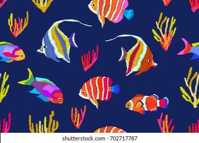 tropical fish embroidery designs