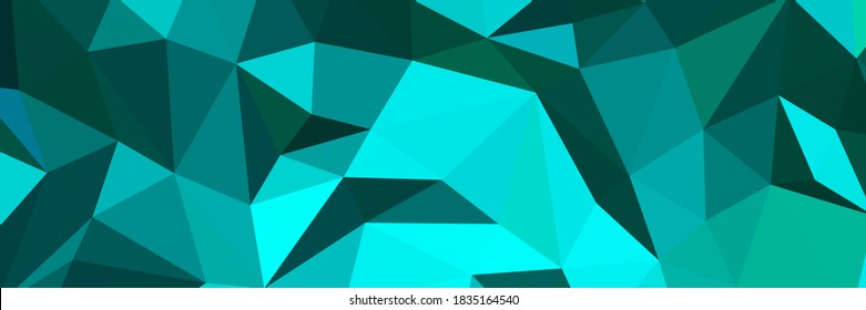 Fondo abstracto turquesa oscuro. Ilustración vectorial geométrica. Papel pintado en 3D colorido.
