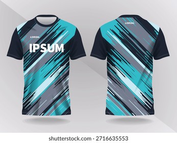fundo abstrato preto turquesa escuro e padrão para design de camisa de esporte e mockup.