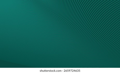 Dunkler türkisgrüner abstrakter Hintergrund mit Streifen und Kurvenlinie für Hintergrund, Web und digitales Design