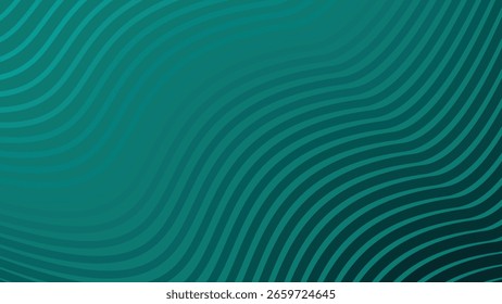 Fundo escuro azul-turquesa verde abstrato com listras linha curva para fundo, Web e design digital