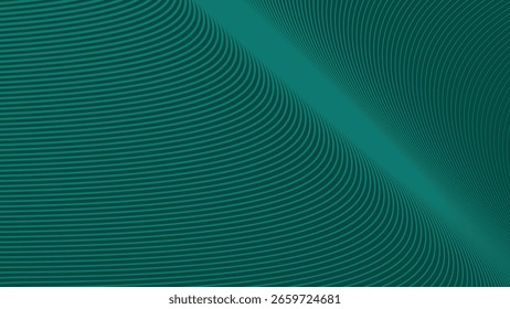 Dark Turquoise Green Abstract Background with Stripes Curve Line for Backdrop, Web, and Digital Design