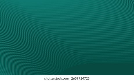 Dark Turquoise Green Abstract Background with Stripes Curve Line for Backdrop, Web, and Digital Design