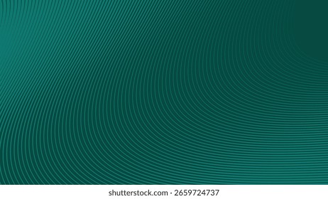 Dark Turquoise Green Abstract Background with Stripes Curve Line for Backdrop, Web, and Digital Design