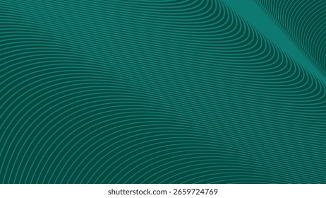 Fondo Abstractas verde turquesa oscuro con línea de curva de rayas para fondo, Web y diseño digital