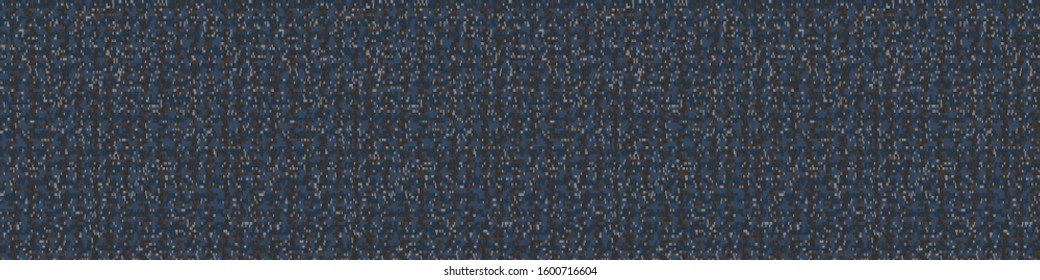 Dark tweed knit stitch effect vector border texture. Masculine gray seamless woven pattern. Hand knitting sweater material. Close up fabric textile banner background. Homespun wool ribbon trim edge.