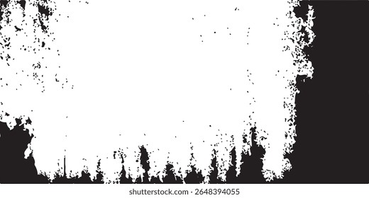 Dark Urban Grunge Background featuring Black and White Distressed Texture. Scratched, Dusty Overlay with a Messy Monochrome Effect for a Chaotic, Grunge Atmosphere.
