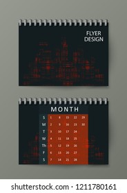 Dark urban scape. Brochure template with night city skyline abstract background. Modern night city landscape. Eps10 Vector illustration