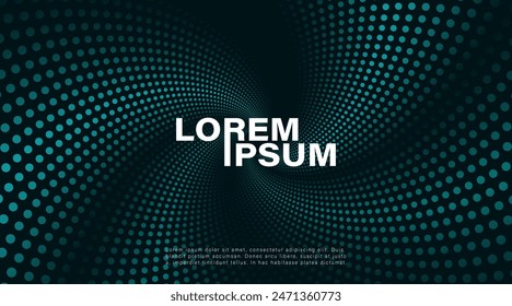 Dark vector abstract background with floating dots. Design for decor, wallpaper, covers, posters or banners