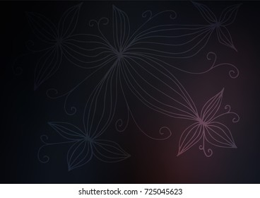 Dark vector abstract doodle template. Sketchy hand drawn doodles on blurred background. The pattern can be used for heads of websites and designs.