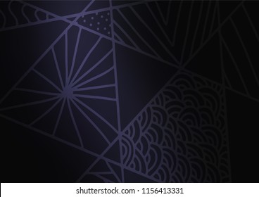 Dark vector abstract doodle texture. A completely new color illustration in doodle style. A completely new template for your business design.