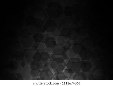 Dark vector abstract mosaic background. Shining illustration, which consist of hexagons. Brand new style for your business design.