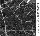 Dark vector art map of Aulnay-sous-Bois, Seine-Saint-Denis, France with fine grays for urban and rural areas. The different shades of gray in the Aulnay-sous-Bois  map do not follow any pattern.