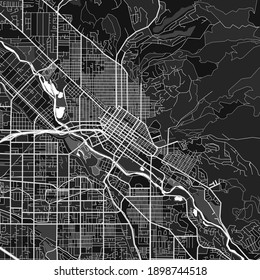 Dark vector art map of Boise, Idaho, UnitedStates with fine gray gradations for urban and rural areas. The different shades of gray in the Boise  map do not follow any particular pattern.