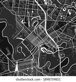 Dark vector art map of Brownsville, Texas, UnitedStates with fine gray gradations for urban and rural areas. The different shades of gray in the Brownsville  map do not follow any particular pattern.