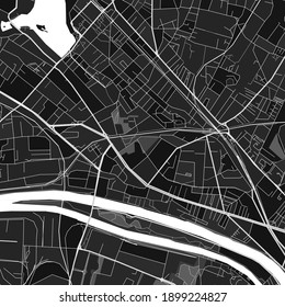 Dark vector art map of Epinay-sur-Seine, Seine-Saint-Denis, France with fine grays for urban and rural areas. The different shades of gray in the Epinay-sur-Seine  map do not follow any pattern.