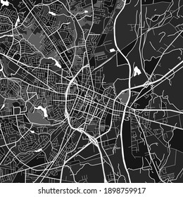 Dark vector art map of Fayetteville, North Carolina, UnitedStates with fine gray gradations for urban and rural areas. The different shades of gray in the Fayetteville  map do not follow any pattern.