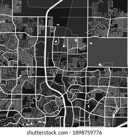 Dark vector art map of Frisco, Texas, UnitedStates with fine gray gradations for urban and rural areas. The different shades of gray in the Frisco  map do not follow any particular pattern.