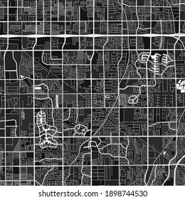 Dark vector art map of Gilbert, Arizona, UnitedStates with fine gray gradations for urban and rural areas. The different shades of gray in the Gilbert  map do not follow any particular pattern.