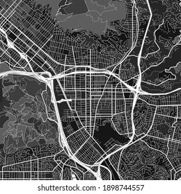 Dark vector art map of Glendale, Arizona, UnitedStates with fine gray gradations for urban and rural areas. The different shades of gray in the Glendale  map do not follow any particular pattern.