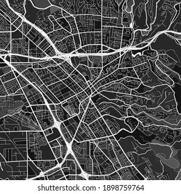 Dark vector art map of Hayward, California, UnitedStates with fine gray gradations for urban and rural areas. The different shades of gray in the Hayward  map do not follow any particular pattern.