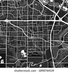 Dark vector art map of Irving, Texas, UnitedStates with fine gray gradations for urban and rural areas. The different shades of gray in the Irving  map do not follow any particular pattern.