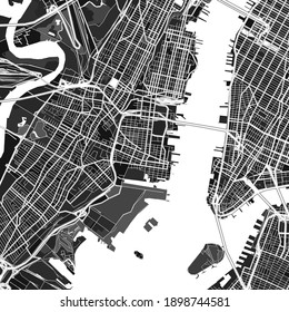 Mapa de arte vectorial oscuro de JerseyCity, Nueva Jersey, Estados Unidos con gradaciones grises finas para áreas urbanas y rurales. Los diferentes tonos de gris en el mapa de JerseyCity no siguen ningún patrón.