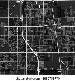 Dark vector art map of Lancaster, California, UnitedStates with fine gray gradations for urban and rural areas. The different shades of gray in the Lancaster  map do not follow any particular pattern.