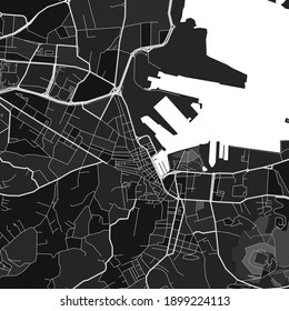 Dark vector art map of LaSeyne-sur-Mer, Var, France with fine grays for urban and rural areas. The different shades of gray in the LaSeyne-sur-Mer  map do not follow any particular pattern.