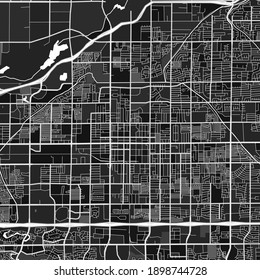 Dark vector art map of Mesa, Arizona, UnitedStates with fine gray gradations for urban and rural areas. The different shades of gray in the Mesa  map do not follow any particular pattern.