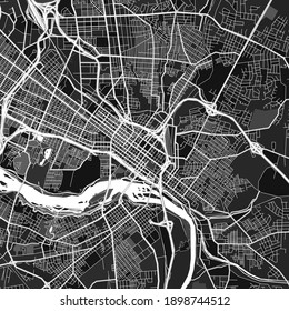 Dark vector art map of Richmond, Virginia, UnitedStates with fine gray gradations for urban and rural areas. The different shades of gray in the Richmond  map do not follow any particular pattern.