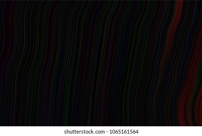 Dark vector background with abstract lines. Modern gradient abstract illustration with bandy lines. New composition for your brand book.