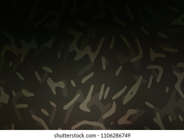 Dark vector background with bent lines. Blurred geometric sample with gradient bubbles.  Brand new design for your ads, poster, banner.