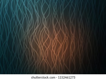 Dark vector background with bent lines. Colorful abstract illustration with gradient lines. A completely new template for your business design.
