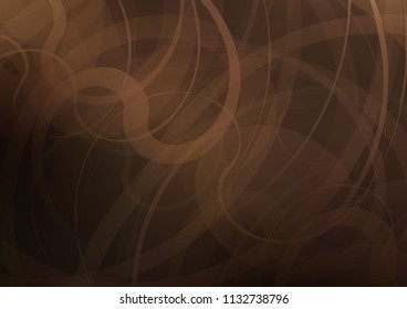 Dark vector background with bent ribbons. Colorful abstract illustration with gradient lines. Textured wave pattern for backgrounds.