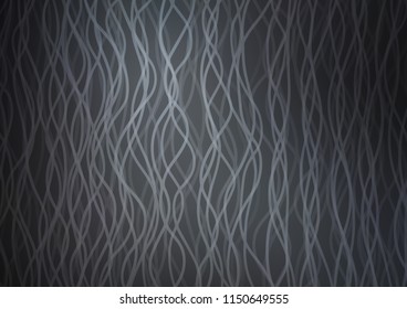 Dark vector background with bent ribbons. Colorful abstract illustration with gradient lines. The elegant pattern for brand book.