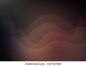 Dark vector background with bubble shapes. Glitter abstract illustration with wry lines. The elegant pattern for brand book.