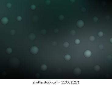 Dark vector background with bubbles. Modern abstract illustration with colorful water drops. The pattern can be used for aqua ad, booklets.