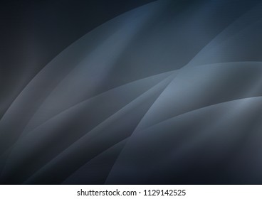 Dark vector background with circular lines. Modern geometrical abstract illustration with staves. The pattern can be used for business ad, booklets, leaflets