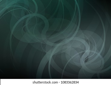 Dark vector background with curved circles. Modern gradient abstract illustration with bandy lines. A completely new marble design for your business.