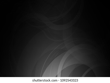 Dark vector background with curved circles. A sample with blurred bubble shapes. Brand new design for your ads, poster, banner.
