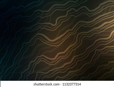 Dark vector background with curved circles. Brand new colored illustration in marble style with gradient. Pattern for your business design.