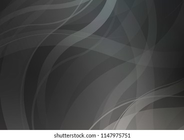 Dark vector background with curved circles. Creative illustration in halftone marble style with gradient. Marble style for your business design.