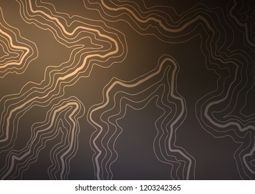 Dark vector background with curved circles. Glitter abstract illustration with wry lines. The best blurred design for your business.